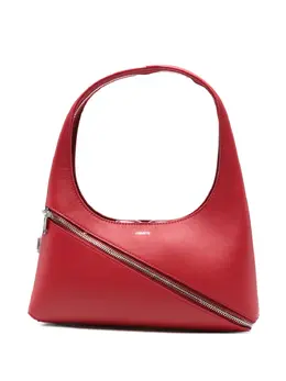 Coperni diagonal-zip leather shoulder bag 31781705
