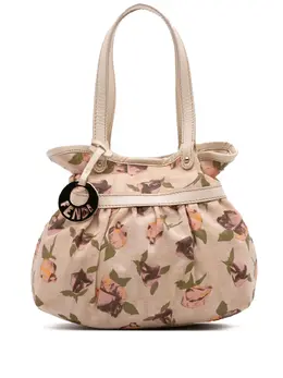 Fendi 2010-2025 Mini Zucca Canvas Rose Printed Chef handbag 31934079