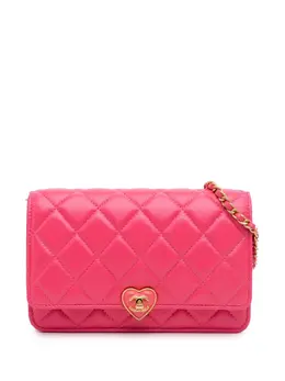 Chanel 2021-2025 Quilted Lambskin Acrylic Coco Love Wallet on Chain crossbody bag 31460366