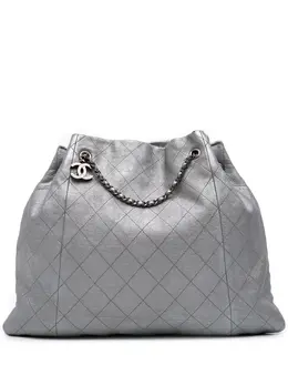 Chanel 2015-2016 Metallic Quilted Calfskin Drawstring bucket bag 31934000