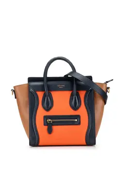 Celine 2014 Nano Tricolor Leather Luggage Tote satchel 31937192