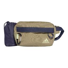 Adidas Поясная сумка из переработанного полиэстера, обычная, унисекс, зеленого, темно-серого и темно-синего цветов ha5683 | green & dark gray & navy blue