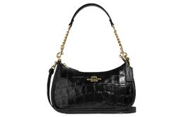 Coach Сумка через плечо Teri из тисненой кожи с крокодиловым узором, женская, однотонная, черная cc322-imblk
