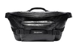 Balenciaga Армейская поясная сумка из овчины, большого размера, мужская, черная 6440351vgi71000
