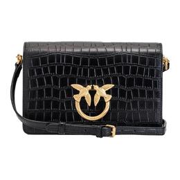 Pinko Сумка через плечо из коровьей кожи Click Series, женская, черная 1p22vv-a051-z99g
