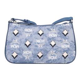 MCM Сумка через плечо Aren Canvas Leather Patchwork, маленькая, женская, синяя mwscata01lu001