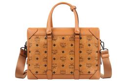 Сумка Klassik Visetos Standard Coated Canvas With Nappa Leather, сумка через плечо, сумка среднего размера унисекс, коньячного цвета MCM mmtcsbf02co001