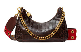 Tory Burch Сумка MERCER из тисненой кожи, сумка через плечо, женская, среднего размера, цвет темного красного дерева 139085-903