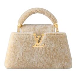 Louis Vuitton Сумка-трансформер из овчины серии SKI Skiing с отделкой из коровьей кожи, мини, через плечо, женская, бежевая m11918