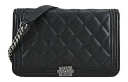 Chanel Сумка-кошелек LeboyWOC из коровьей кожи, женская, черная ap1117-b01489-94305
