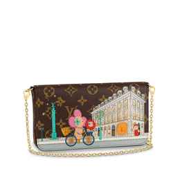 Louis Vuitton Клатч Félicie Vivienne Holiday Monogram Канва/Розовый m81545