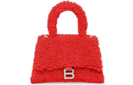 Balenciaga Сумка через плечо из овчины в форме песочных часов, женская, красного цвета, небольшого размера 676365210fp6534