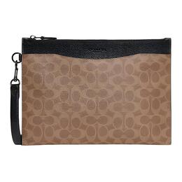 Coach Сумка для документов Hitch из коровьей кожи, клатч, большой размер, мужская, коричневого цвета ce483-tn2