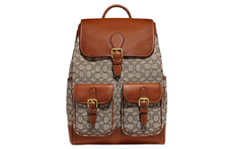Coach Мужской рюкзак-туба Frankie из ткани с коровьей кожей, серо-коричневый цвет ce476-coc