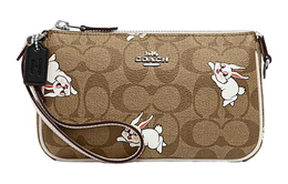 Coach Сумка-мессенджер Nolita из ПВХ, коллекция White Rabbit, женская, серо-коричневого цвета cg306-svot8
