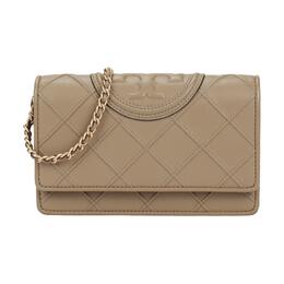 Tory Burch Сумка через плечо Fleming Leather Mini, женская, цвет "gravel brown" 138853-200