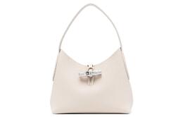 Longchamp Сумка-хобо из коровьей кожи Roseau, женская, цвет бумаги 10152hpn555