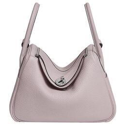 Hermes Сумка Lindy Taurillon Clemence из кожи, портативная, через плечо, женская, 26, цвет 09, сиреневый, бледно-лиловый, мечта, фиолетовый h073428ck09