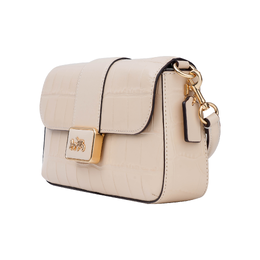 Coach Сумка Grace из тисненой кожи с крокодиловым принтом, женская, мини-сумка через плечо, цвет слоновой кости и белого цвета cf374-imivo