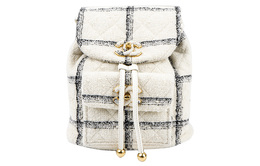 Chanel Женский рюкзак из твида 22K, осенне-зимний, белый as3615-b09713-nj538