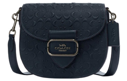 Coach Сумка-седло из коровьей кожи, сумка через плечо, маленькая женская, темно-синего цвета cf318-qbbhp