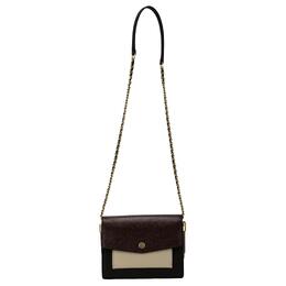 Tory Burch Сумка-тоут Robinson из коровьей кожи, через плечо, женская, бордового, белого и черного цветов 145219-889
