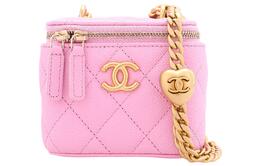 Chanel Сумка-коробка из тисненой коровьей кожи SS 23P, ручная сумка, сумка через плечо, сумка через плечо, женская, розовая, Trumpets ap3203-b10260-nm368