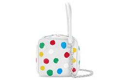 Louis Vuitton Сумка через плечо из квадратной кожи от Yayoi Kusama Collaboration, сумка через плечо, обычная женская, белая m21778