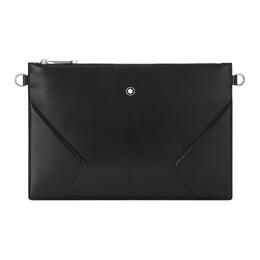 Montblanc Сумка-клатч Meisterstuck из зернистой телячьей кожи, мужская, черная 129899