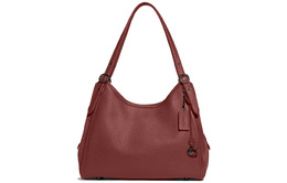 Coach Сумка Lori из шагреневой кожи с замшей, женская, красно-коричневая c5265-v5crd
