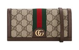 Gucci Сумка-кошелек Ophidia Canvas с кожаной наплечной сумкой, женская, бежево-коричневая 723619-96iwg-8745