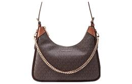 Michael Kors Сумка через плечо из хлопка с кожаными вставками, женская, коричневого цвета 30r3g3wm2b-252
