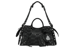 Balenciaga Сумка джинсовая на одно плечо с монограммой BB, стандартная, женская, черная 700451210h31000