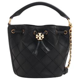 Tory Burch Сумка-ведро Fleming Leather на одно плечо, через плечо, маленькая женская, черная 142565-001