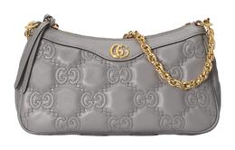 Сумка-кошелек из кожи GG Matelassé, серая, женская Gucci 735049-um8hg-1563
