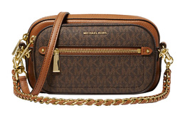 Michael Kors Женская сумка Jet Set Canvas с кожаной сумкой, через плечо, коричневого цвета 32r3gj6c4l-252