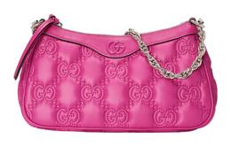 Сумка-мешок через плечо GG Matelassé Leather Mahjong, женские сумки цвета фуксии Gucci 735049-fabla-5422