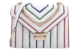 Michael Kors Сумка Whitney Leather на цепочке, маленькая квадратная сумка, сумка через плечо, женская, белая 32t9gwhc0u
