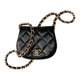 Chanel Сумка-купол, сумка-седло, сумка через плечо, кошелек для монет, женская, черная ap2344-b06390-94305