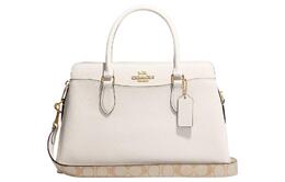 Coach Сумка Darcie Cross Grain Leather и Signature Coated Canvas, сумка через плечо, женская, белая ch290-imchk