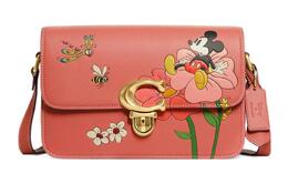 Coach Сумка через плечо из кожи от Disney Collaboration Studio, среднего размера, женская, кораллово-красного цвета ch413-b4vh1