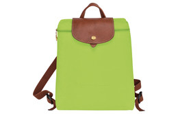 Longchamp Мини-рюкзак Le Pliage с отделкой из коровьей кожи, женский, зеленый 1699089355 | green
