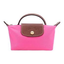 Longchamp Сумка Le Pliage из переработанного холста с кожаной отделкой, сумка-пельмень, обычные женские сумки цвета конфетно-розового 34175089p73