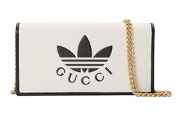 Gucci Сумка-кошелек из кожи Adidas Collaboration, женская сумка через плечо, белая 621892-uz3bg-8847