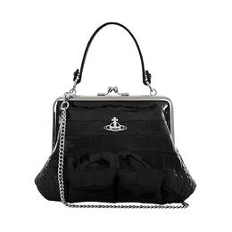 Vivienne Westwood Сумка из телячьей кожи, сумка через плечо, кошелек, обычный женский, черный 52020003l0039n401