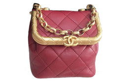 Chanel Сумка-коробка из овчины, сумка через плечо, сумка-трубы, женская, красная as1885-b03428-n8201