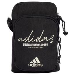 Adidas Сумка через плечо из переработанного полиэстера, унисекс, черно-нефритовая, белая ix6809 | black & jade white