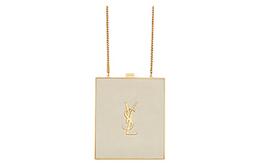 Saint Laurent Сумка-коробка из телячьей кожи, сумка через плечо, женская, белая 718540-1eq1j-9284