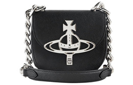 Vivienne Westwood Сумка-седло из коровьей кожи, женская, через плечо, черная 4304006ul001nn402