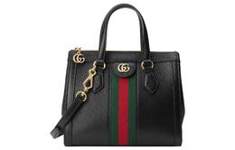 Gucci Сумка-тоут из кожи Ophidia, сумка для покупок, портативная сумка через плечо, сумка через плечо Trumpets, женская, черная 547551-dj2dg-1060
